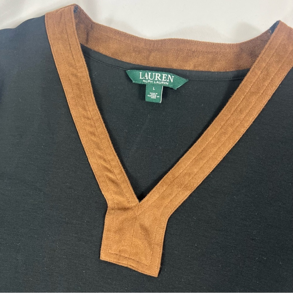 Ralph Lauren Black and Brown Long Sleeve Top - Picture 2 of 7